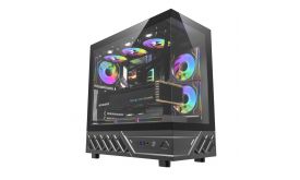 DarkFlash DS950 számítógépház (fekete) + 6 ventilátor (DS950 BLK +6F)